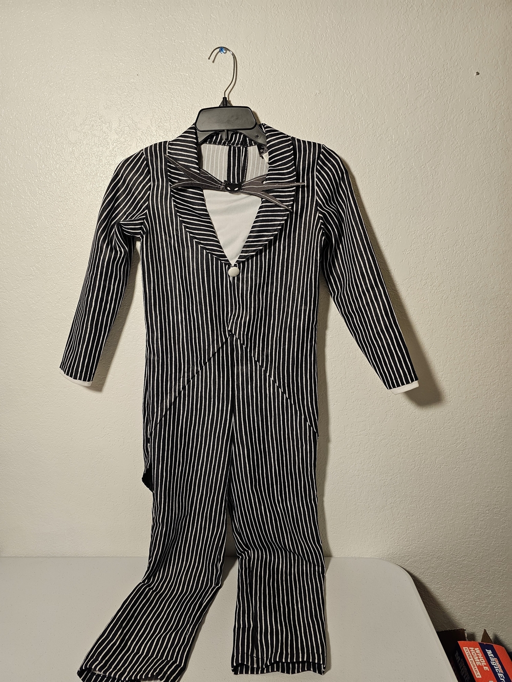 Jack Skellington costume from The Night Before Christmas.